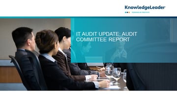IT Audit Update - Audit Committee Report IT Audit Update - Audit Committee Report